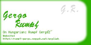 gergo rumpf business card